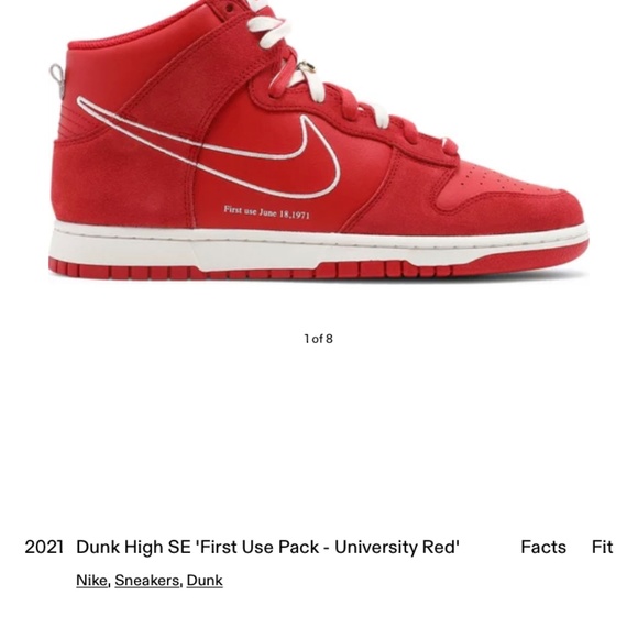Brand new in box Nike Dunk High SE University Red  Men’s 8/Women’s 9.5 - Picture 5 of 5